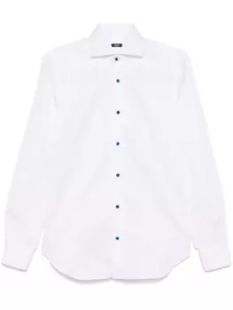 Поплиновая рубашка Barba, белый