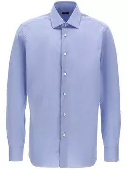 Поплиновая рубашка Barba, синий