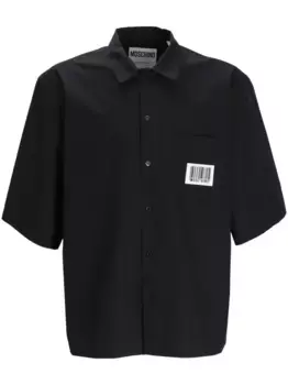 Поплиновая рубашка Barcode Moschino, черный