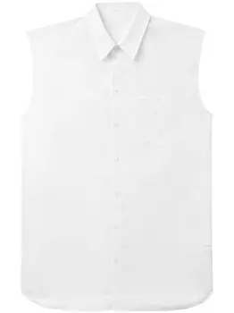 Поплиновая рубашка без рукавов Helmut Lang, белый