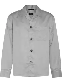 Поплиновая рубашка Brioni, серый