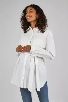 Поплиновая рубашка для беременных Jojo Maman Bb, белый