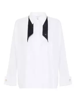 Поплиновая рубашка Elisabetta Franchi, белый