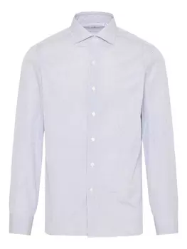 Поплиновая рубашка Finamore 1925 Napoli, синий