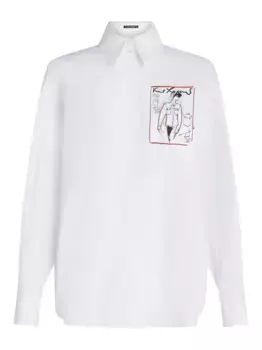 Поплиновая рубашка Karl Series KARL LAGERFELD, белый