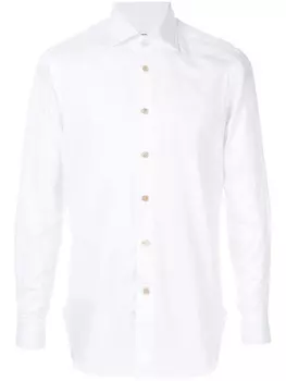 Поплиновая рубашка Kiton, белый