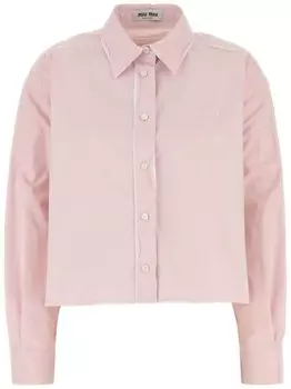 Поплиновая рубашка Miu Miu, розовый