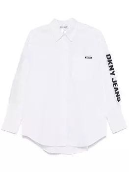 Поплиновая рубашка на пуговицах DKNY, белый
