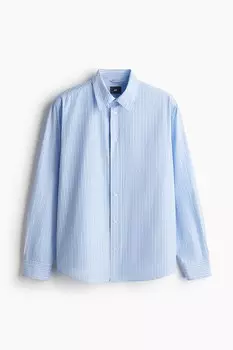 Поплиновая рубашка обычного кроя H&M, мультиколор