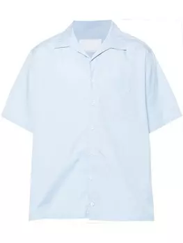 Поплиновая рубашка Prada, синий
