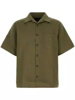 Поплиновая рубашка Prada, зеленый