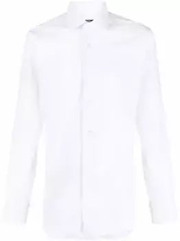 Поплиновая рубашка с длинными рукавами Barba, белый