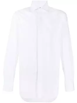 Поплиновая рубашка с длинными рукавами Finamore 1925 Napoli, белый