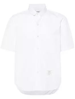 Поплиновая рубашка с короткими рукавами Thom Browne, белый