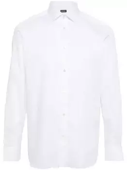 Поплиновая рубашка с отложным воротником Zegna, белый