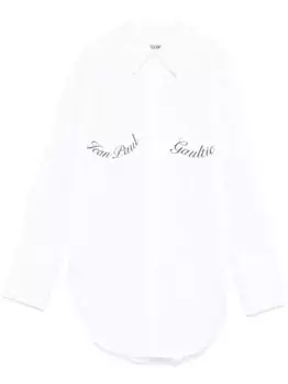 Поплиновая рубашка с принтом Jean Paul Gaultier, белый