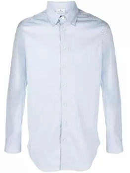 Поплиновая рубашка с воротником на пуговицах ETRO, синий