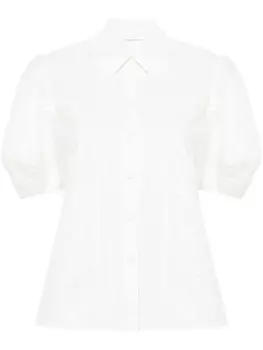 Поплиновая рубашка с вышивкой Chlo, белый