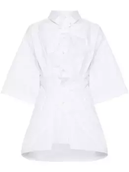Поплиновая рубашка с жатым эффектом MAISON MARGIELA, белый