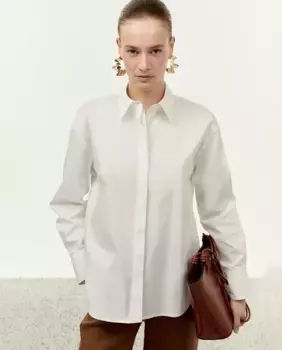 Поплиновая рубашка Sfera, белый