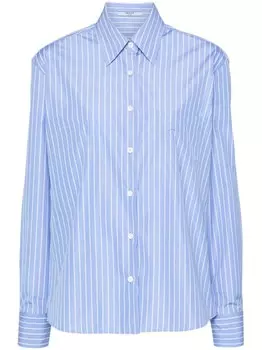 Поплиновая рубашка в полоску Prada