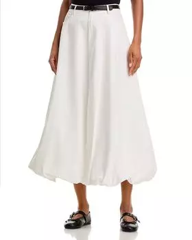 Поплиновая юбка-макси Bubble - эксклюзив AQUA, белый