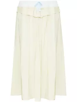 Поплиновая юбка миди Maison Margiela, желтый