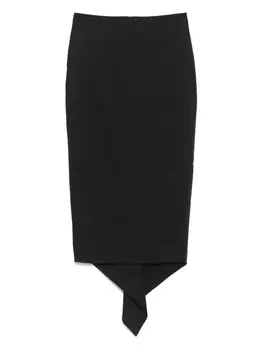 Поплиновая юбка миди THELATEST, черный