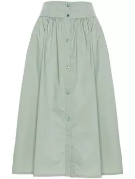 Поплиновая юбка миди Woolrich, зеленый