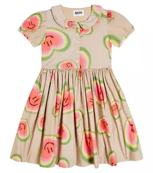 Поплиновое платье из кади с принтом Molo, бежевый