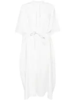 Поплиновое платье-кафтан YVES SALOMON, белый