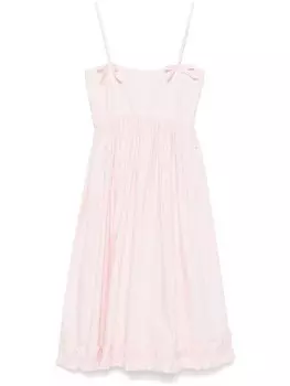 Поплиновое платье миди GANNI, розовый