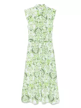 Поплиновое платье миди LIU JO, зеленый