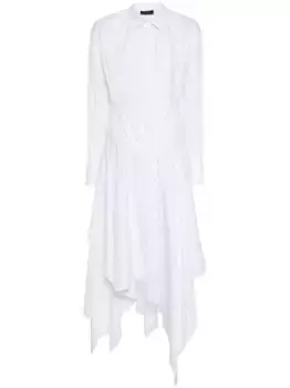 Поплиновое платье миди Mugler, белый