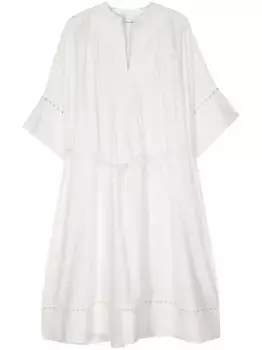 Поплиновое платье миди YVES SALOMON, нейтральный