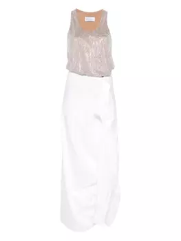 Поплиновое платье мини Giuseppe Di Morabito, белый