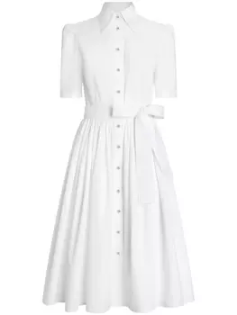 Поплиновое платье-рубашка Dolce & Gabbana, белый