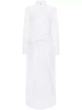 Поплиновое платье-рубашка Fabiana Filippi, белый