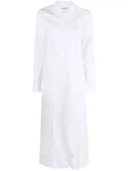 Поплиновое платье-рубашка THOM BROWNE, белый