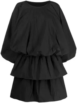 Поплиновое платье с объемными рукавами Goen.J, черный