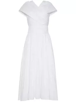 Поплиновое платье Sibyl из органического хлопка Adam Lippes, белый
