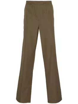 Поплиновые брюки прямого кроя ASPESI, зеленый