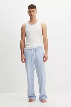 Поплиновые брюки свободного кроя H&M, голубой