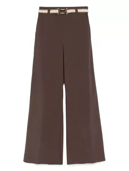 Поплиновые брюки TWINSET, коричневый