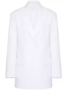 Поплиновый блейзер Compact VALENTINO GARAVANI, белый