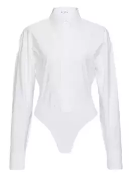 Поплиновый комбинезон-рубашка Alaa, белый