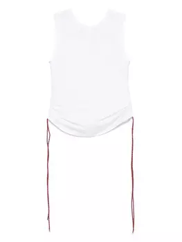 Поплиновый топ без рукавов Plan C, белый