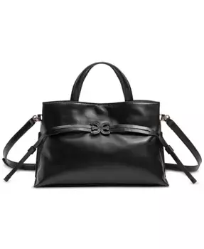 Поппи Маленькая кожаная сумка-мешок через плечо Sam Edelman, черный