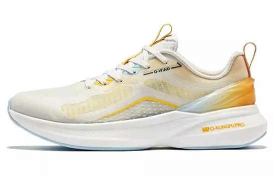 Популярность 12 Кроссовки мужские низкие белые/желтые Qiaodan