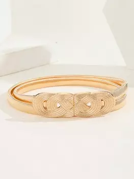 Пояс эластичный женский, серебряный